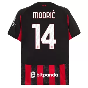 Koszulka Piłkarska AC Milan Luka Modrić 14 Męska Domowa 2025/26