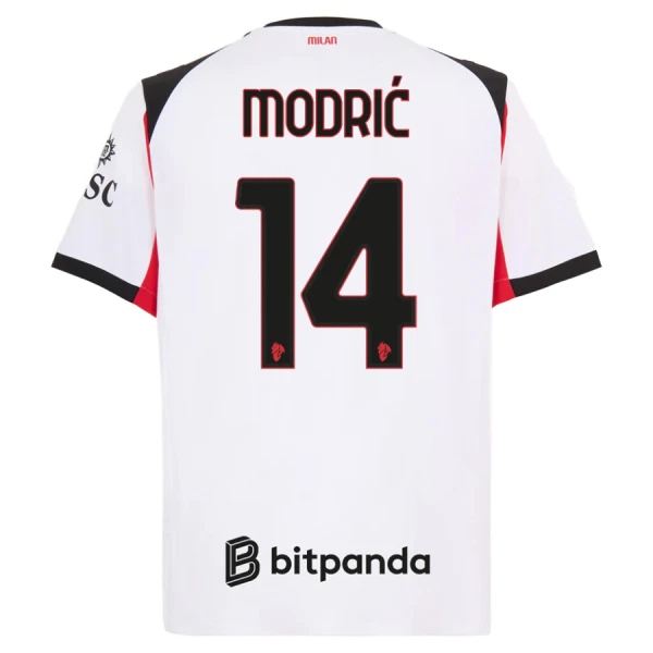 Koszulka Piłkarska AC Milan Luka Modrić 14 Męska Wyjazdowa 2025/26 Koszulka Piłkarska AC Milan Luka Modrić 14 Męska Wyjazdowa 2025/26
