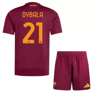 Koszulka Piłkarska AS Roma Paulo Dybala 21 Dziecięca Domowa 2025/26