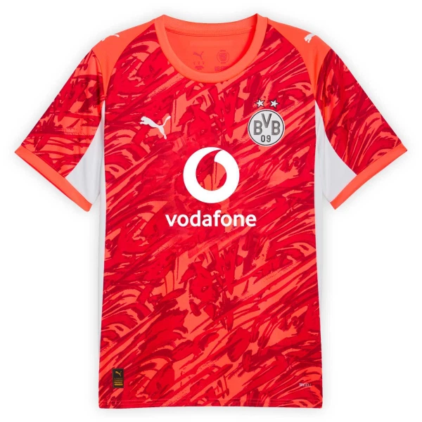 Koszulka Piłkarska Bramkarska Borussia Dortmund Męska 2025/26 Czerwony