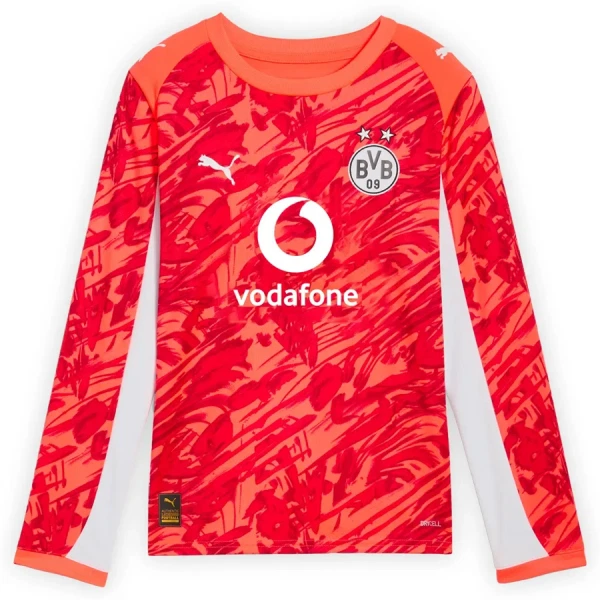 Koszulka Piłkarska Bramkarska Borussia Dortmund Męska 2025/26 Długi Rękaw Czerwony