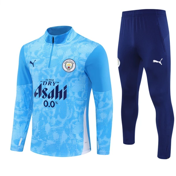 Manchester City Zestaw Bluzy Treningowej Męska 2025/26 Niebieski