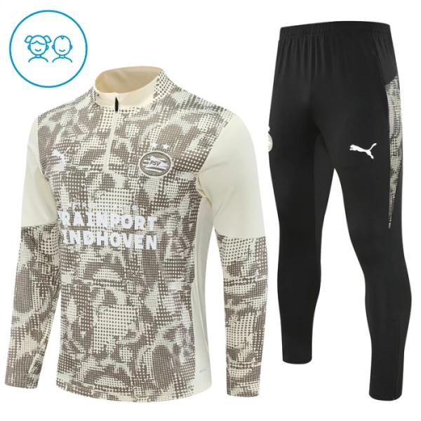 PSV Eindhoven Zestaw Bluzy Treningowej Dziecięca 2025/26 Szary PSV Eindhoven Zestaw Bluzy Treningowej Dziecięca 2025/26 Szary