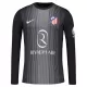 Koszulka Piłkarska Bramkarska Atlético Madryt Męska 2025/26 Długi Rękaw Czarny