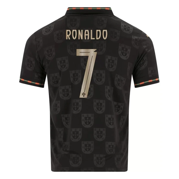 Koszulka Piłkarska Portugalia Black Panther Cristiano Ronaldo 7 Męska 2025/26 (Specjalny)