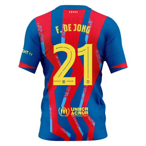 Koszulka Piłkarska FC Barcelona Frenkie de Jong 21 Dziecięca Czwarta 2025/26
