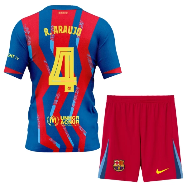 Koszulka Piłkarska FC Barcelona Ronald Araujo 4 Dziecięca Czwarta 2025/26 Koszulka Piłkarska FC Barcelona Ronald Araujo 4 Dziecięca Czwarta 2025/26