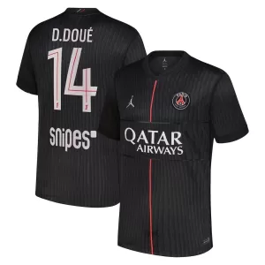 Koszulka Piłkarska Paris Saint-Germain D. Doue 14 Męska Czwarta Jordan 2025/26