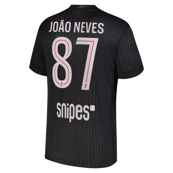 Koszulka Piłkarska Paris Saint-Germain Joao Neves 87 Męska Czwarta Jordan 2025/26