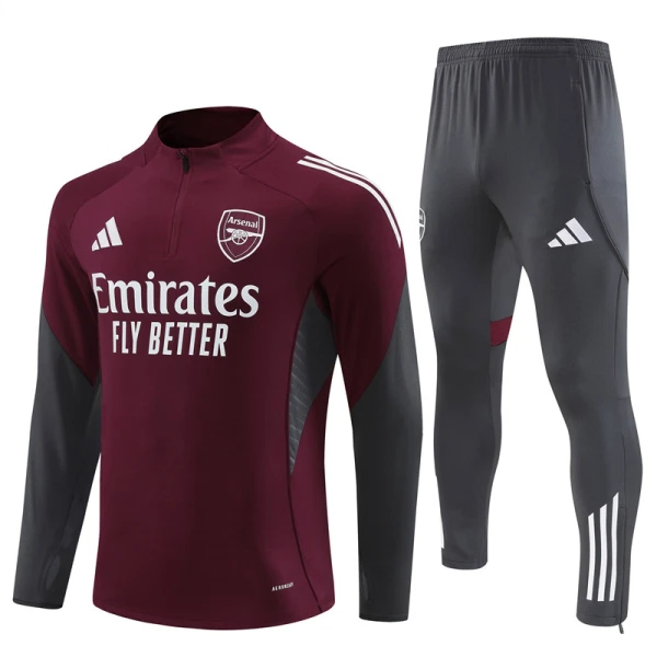 Arsenal Zestaw Bluzy Treningowej Męska 2025/26 Czerwony