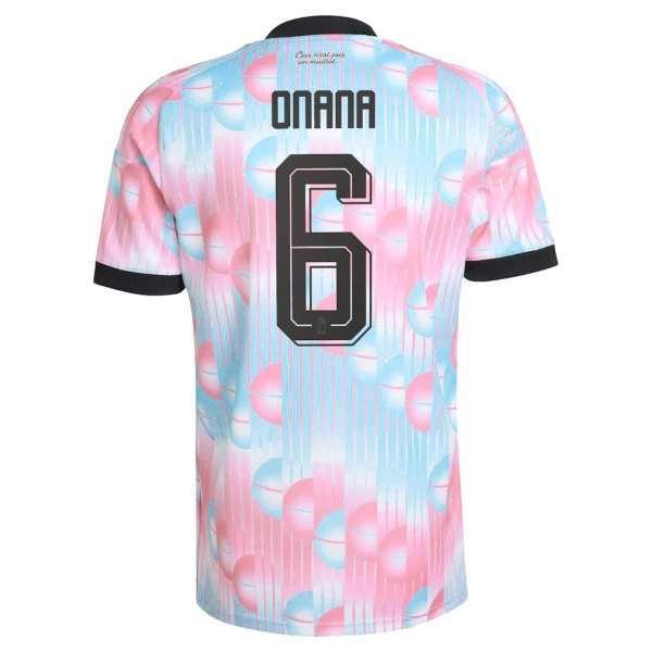 Koszulka Piłkarska Belgia Onana 6 Męska Wyjazdowa Mistrzostwa Świata 2026