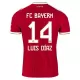 Koszulka Piłkarska FC Bayern Monachium Luis Díaz 14 Męska Domowa 2026/27 Koszulka Piłkarska FC Bayern Monachium Luis Díaz 14 Męska Domowa 2026/27