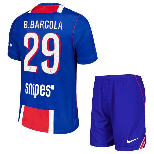 Koszulka Piłkarska Paris Saint-Germain Bradley Barcola 29 Dziecięca Domowa 2026/27