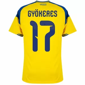 Koszulka Piłkarska Szwecja Gyokeres 17 Męska Domowa Mistrzostwa Świata 2026