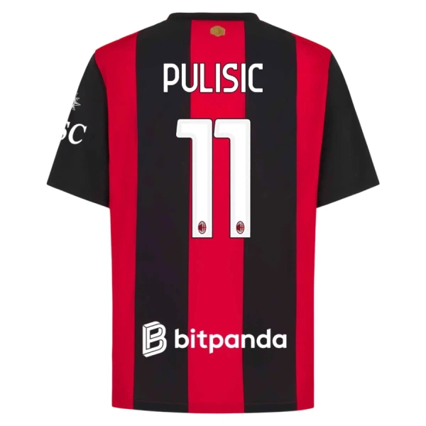 Koszulka Piłkarska AC Milan Christian Pulišić 11 Męska Domowa 2026/27 Koszulka Piłkarska AC Milan Christian Pulišić 11 Męska Domowa 2026/27