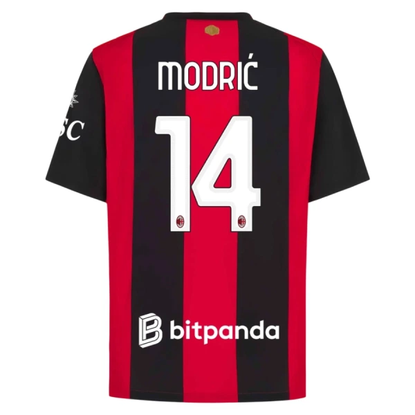 Koszulka Piłkarska AC Milan Luka Modrić 14 Męska Domowa 2026/27 Koszulka Piłkarska AC Milan Luka Modrić 14 Męska Domowa 2026/27
