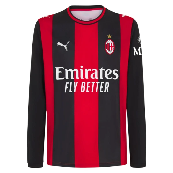 Koszulka Piłkarska AC Milan Męska Domowa 2026/27 Długi Rękaw Koszulka Piłkarska AC Milan Męska Domowa 2026/27 Długi Rękaw