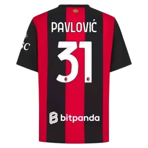 Koszulka Piłkarska AC Milan Pavlovic 31 Męska Domowa 2026/27
