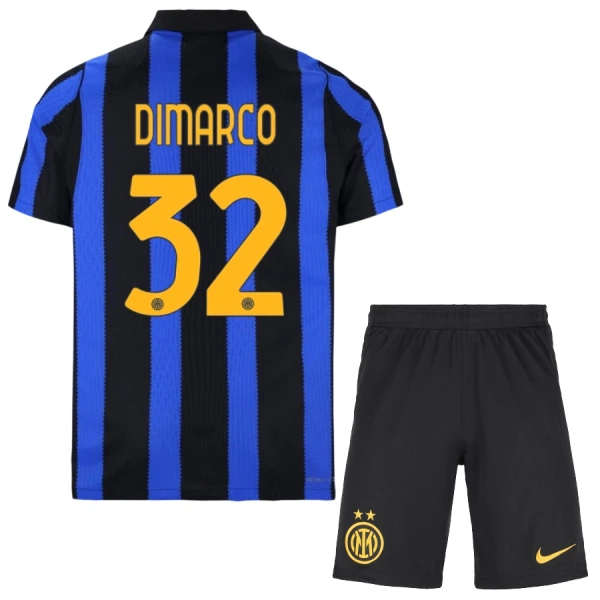 Koszulka Piłkarska Inter Mediolan Dimarco 32 Dziecięca Domowa 2026/27 Koszulka Piłkarska Inter Mediolan Dimarco 32 Dziecięca Domowa 2026/27