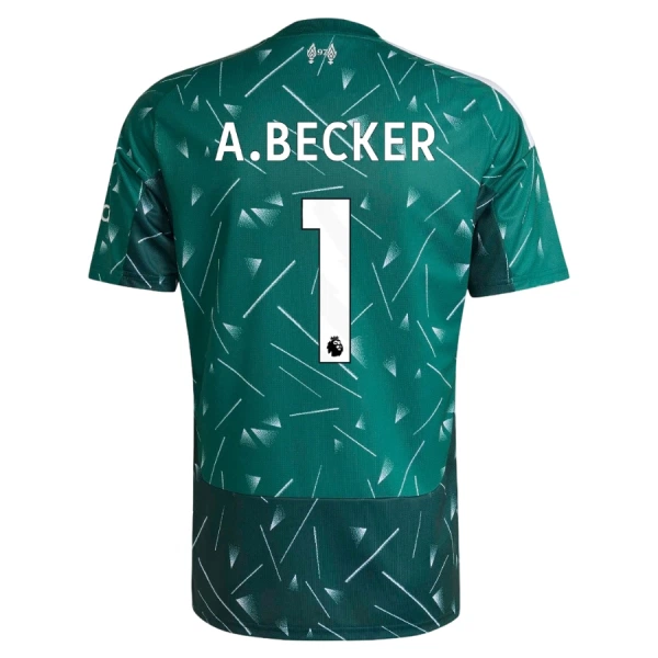 Koszulka Piłkarska Bramkarska Liverpool Alisson Becker 1 Dziecięca Domowa 2026/27 Zielony