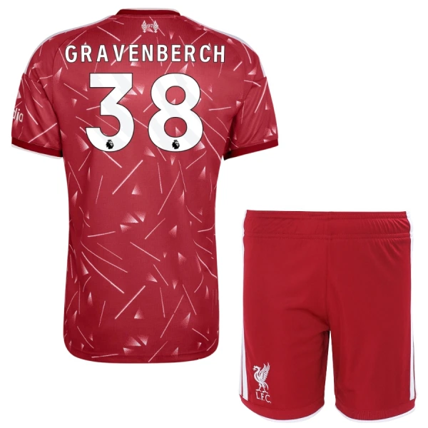 Koszulka Piłkarska Liverpool Gravenberch 38 Dziecięca Domowa 2026/27 Koszulka Piłkarska Liverpool Gravenberch 38 Dziecięca Domowa 2026/27