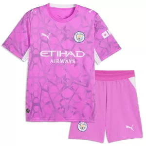 Koszulka Piłkarska Bramkarska Manchester City Dziecięca Wyjazdowa 2026/27 Różowy