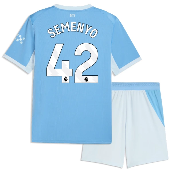 Koszulka Piłkarska Manchester City Semenyo 42 Dziecięca Domowa 2026/27