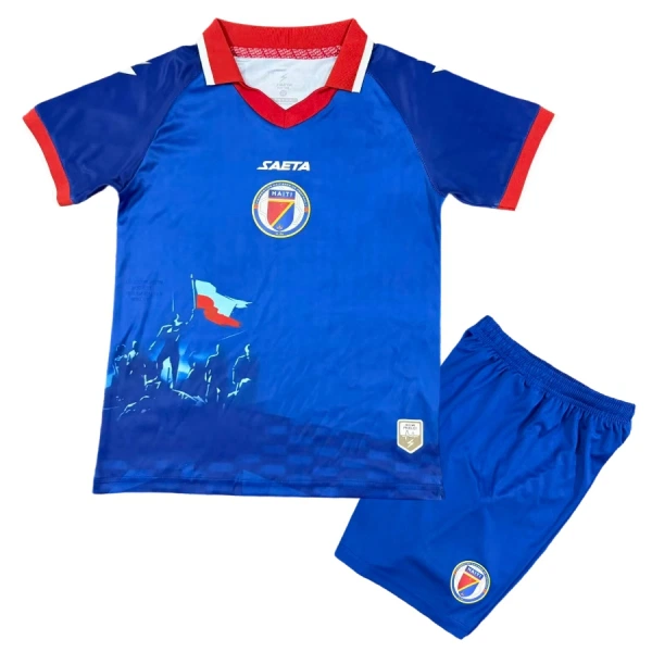 Koszulka Piłkarska Haiti Dziecięca Domowa Mistrzostwa Świata 2026 Koszulka Piłkarska Haiti Dziecięca Domowa Mistrzostwa Świata 2026