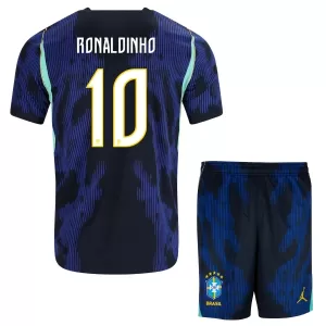 Koszulka Piłkarska Brazylia Ronaldinho 10 Dziecięca Wyjazdowa Mistrzostwa Świata 2026