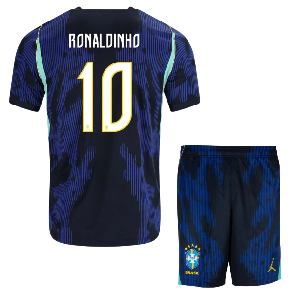 Koszulka Piłkarska Brazylia Ronaldinho 10 Dziecięca Wyjazdowa Mistrzostwa Świata 2026 Koszulka Piłkarska Brazylia Ronaldinho 10 Dziecięca Wyjazdowa Mistrzostwa Świata 2026