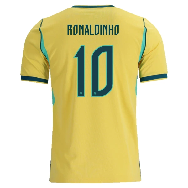 Koszulka Piłkarska Brazylia Ronaldinho 10 Męska Domowa Mistrzostwa Świata 2026 Koszulka Piłkarska Brazylia Ronaldinho 10 Męska Domowa Mistrzostwa Świata 2026