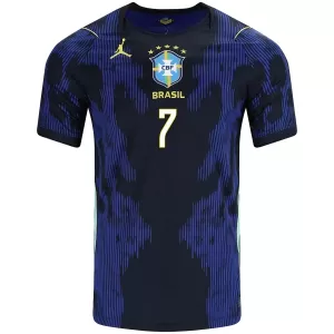 Koszulka Piłkarska Brazylia Vinicius Junior 7 Dziecięca Wyjazdowa Mistrzostwa Świata 2026