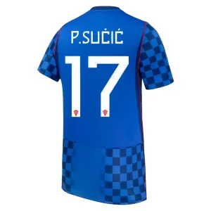 Koszulka Piłkarska Chorwacja P. Sucic 17 Męska Wyjazdowa Mistrzostwa Świata 2026