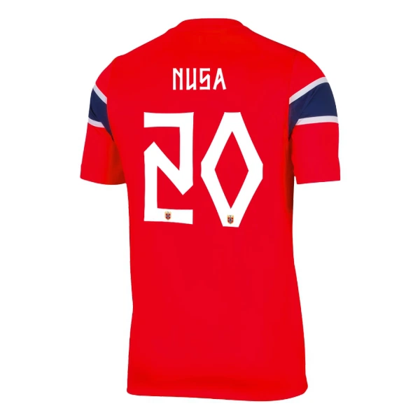 Koszulka Piłkarska Norwegia Nusa 7 Męska Domowa Mistrzostwa Świata 2026