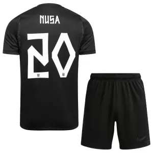 Koszulka Piłkarska Norwegia Nusa 20 Dziecięca Wyjazdowa Mistrzostwa Świata 2026