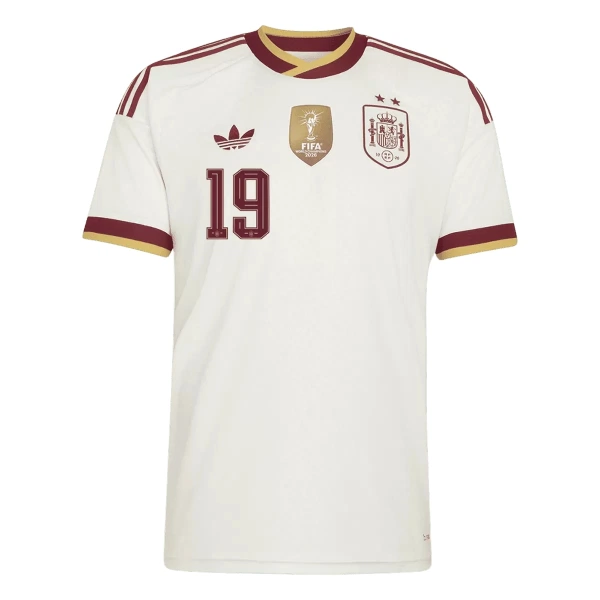 Koszulka Piłkarska Hiszpania 2 Stars Lamine Yamal 19 Dziecięca Wyjazdowa Mistrzostwa Świata 2026