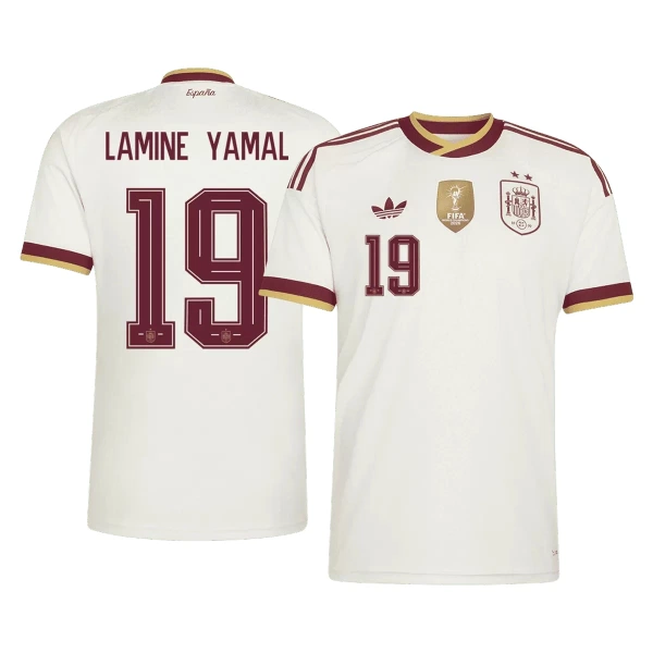 Koszulka Piłkarska Hiszpania 2 Stars Lamine Yamal 19 Męska Wyjazdowa Mistrzostwa Świata 2026 Koszulka Piłkarska Hiszpania 2 Stars Lamine Yamal 19 Męska Wyjazdowa Mistrzostwa Świata 2026