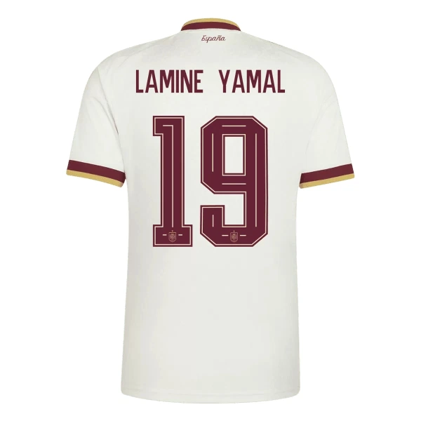 Koszulka Piłkarska Hiszpania 2 Stars Lamine Yamal 19 Męska Wyjazdowa Mistrzostwa Świata 2026