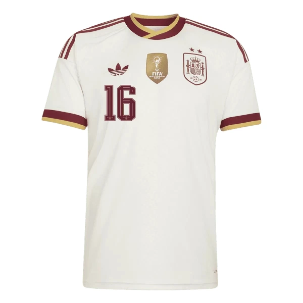 Koszulka Piłkarska Hiszpania 2 Stars Rodrigo Hernández 16 Dziecięca Wyjazdowa Mistrzostwa Świata 2026