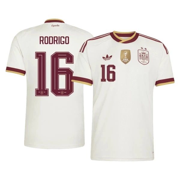 Koszulka Piłkarska Hiszpania 2 Stars Rodrigo Hernández 16 Męska Wyjazdowa Mistrzostwa Świata 2026 Koszulka Piłkarska Hiszpania 2 Stars Rodrigo Hernández 16 Męska Wyjazdowa Mistrzostwa Świata 2026