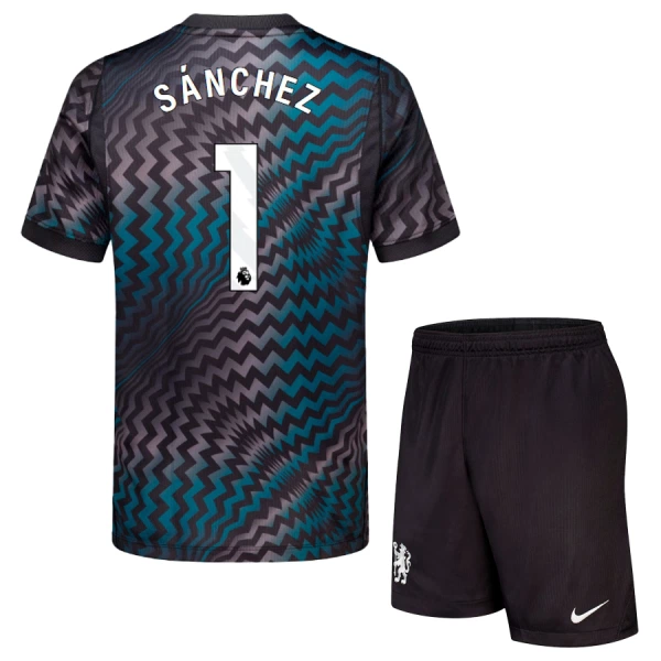 Koszulka Piłkarska Bramkarska Chelsea Sanchez 1 Dziecięca Domowa 2026/27 Koszulka Piłkarska Bramkarska Chelsea Sanchez 1 Dziecięca Domowa 2026/27