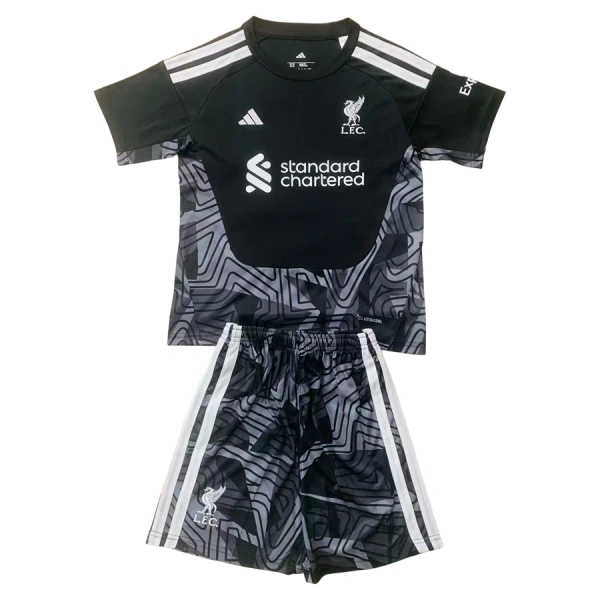 Koszulka Piłkarska Bramkarska Liverpool Dziecięca 2026/27 Czarny Koszulka Piłkarska Bramkarska Liverpool Dziecięca 2026/27 Czarny