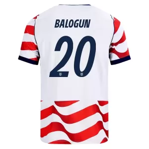 Koszulka Piłkarska USA Balogun 20 Męska Domowa Mistrzostwa Świata 2026