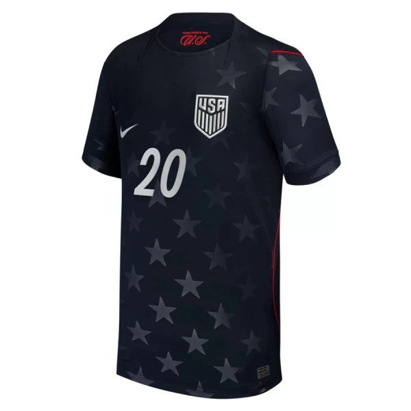 Koszulka Piłkarska USA Balogun 20 Męska Wyjazdowa Mistrzostwa Świata 2026