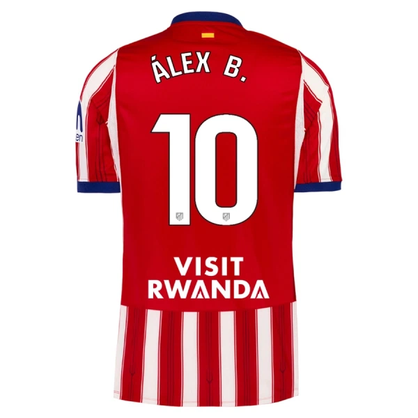 Koszulka Piłkarska Atlético Madryt Alex B. 10 Męska Domowa 2026/27 Koszulka Piłkarska Atlético Madryt Alex B. 10 Męska Domowa 2026/27