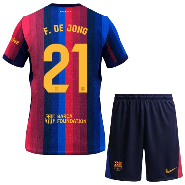 Koszulka Piłkarska FC Barcelona Frenkie de Jong 21 Dziecięca Domowa 2026/27 Koszulka Piłkarska FC Barcelona Frenkie de Jong 21 Dziecięca Domowa 2026/27