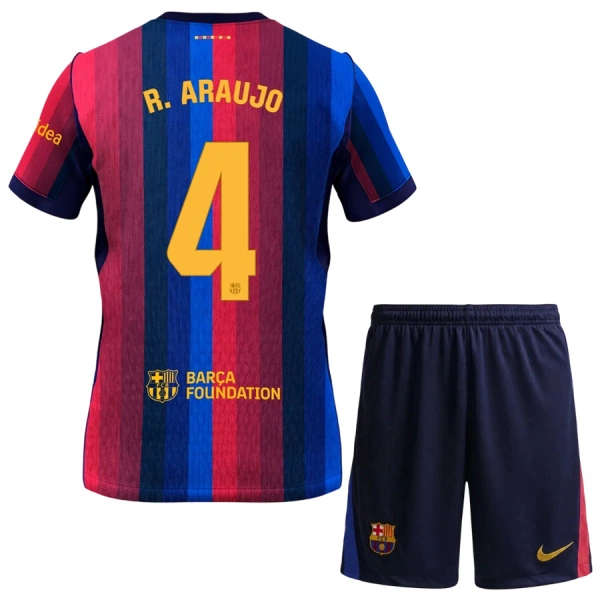 Koszulka Piłkarska FC Barcelona Ronald Araujo 4 Dziecięca Domowa 2026/27 Koszulka Piłkarska FC Barcelona Ronald Araujo 4 Dziecięca Domowa 2026/27