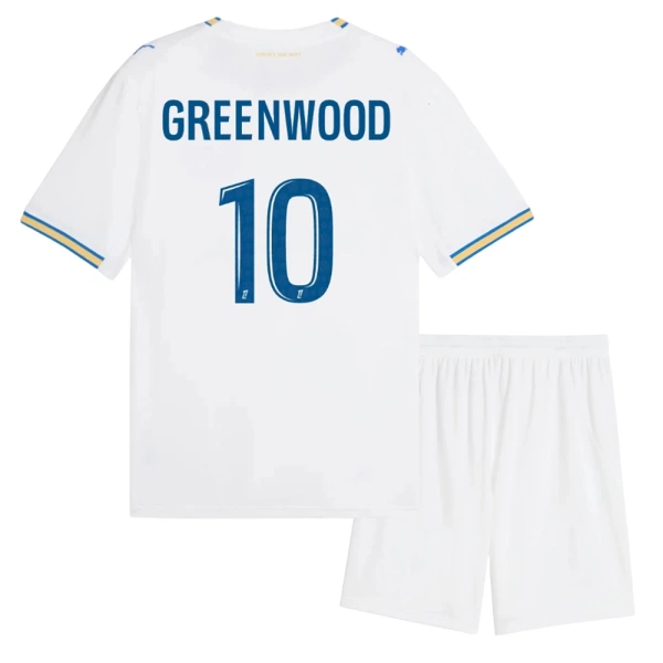Koszulka Piłkarska Olympique Marsylia Greenwood 10 Dziecięca Domowa 2026/27 Koszulka Piłkarska Olympique Marsylia Greenwood 10 Dziecięca Domowa 2026/27