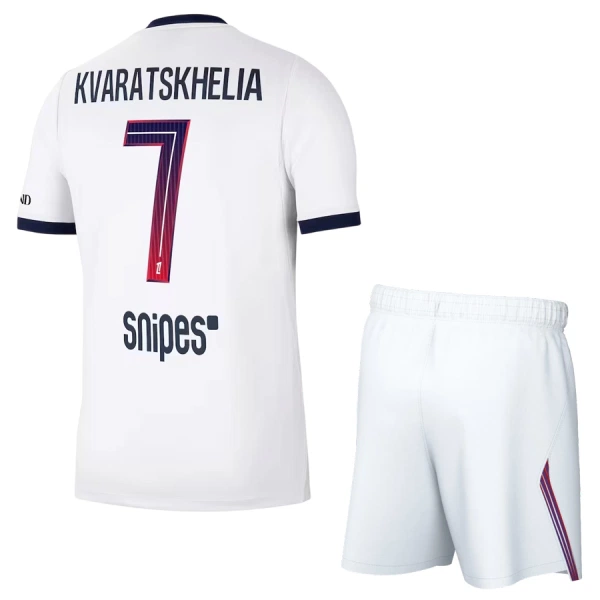 Koszulka Piłkarska Paris Saint-Germain Kvaratskhelia 7 Dziecięca Wyjazdowa 2026/27 Koszulka Piłkarska Paris Saint-Germain Kvaratskhelia 7 Dziecięca Wyjazdowa 2026/27