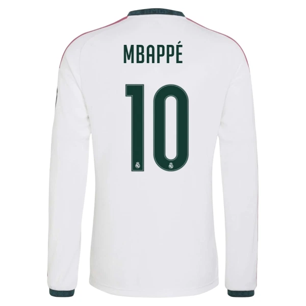 Koszulka Piłkarska Real Madryt Kylian Mbappé 10 Męska Domowa 2026/27 Długi Rękaw Koszulka Piłkarska Real Madryt Kylian Mbappé 10 Męska Domowa 2026/27 Długi Rękaw